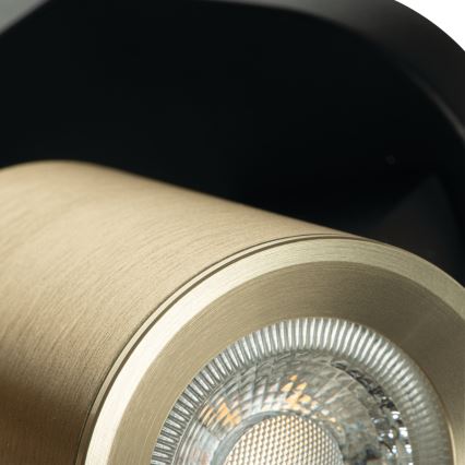 Nástěnné bodové svítidlo LAURIN 1xGU10/10W/230V mosaz/černá