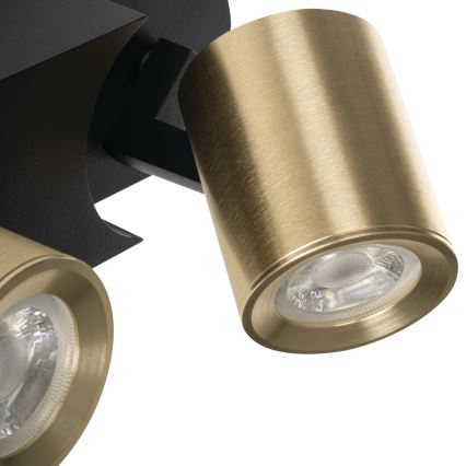 Bodové svítidlo LAURIN 2xGU10/10W/230V mosaz/černá