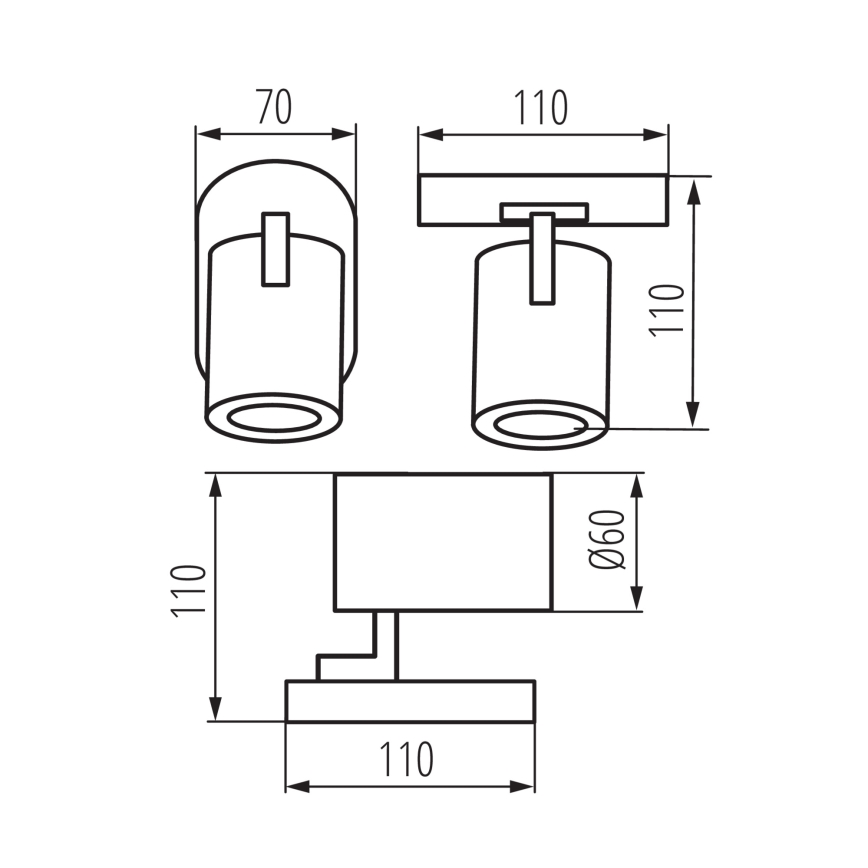 Nástěnné bodové svítidlo LAURIN 1xGU10/10W/230V mosaz/bílá