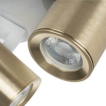 Bodové svítidlo LAURIN 3xGU10/10W/230V mosaz/bílá