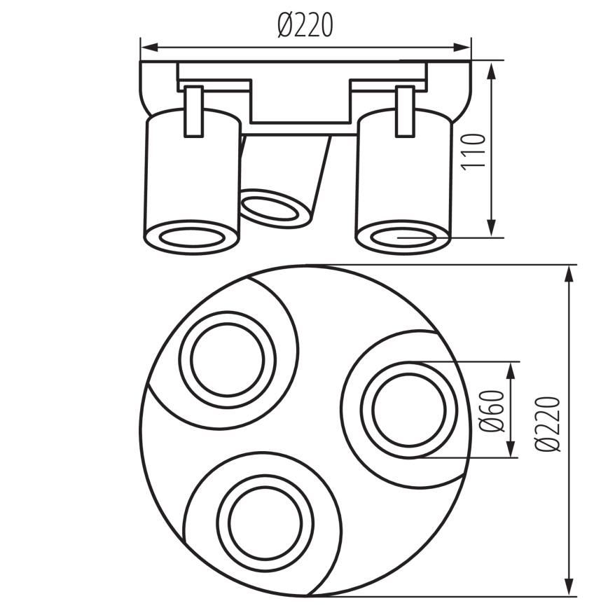 Bodové svítidlo LAURIN 3xGU10/10W/230V mosaz/bílá
