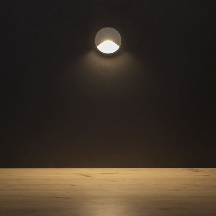 LED Schodišťové svítidlo EXIN LED/2,5W/230V 3000K IP65 bílá kulatý