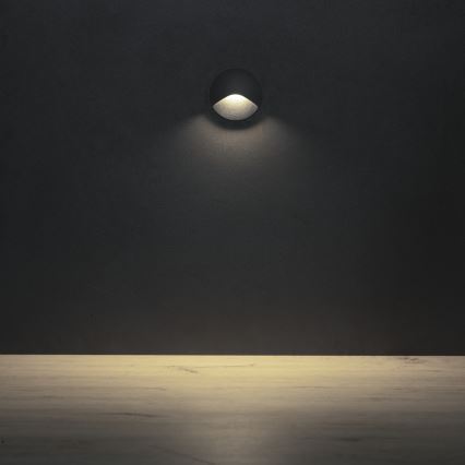 LED Schodišťové svítidlo EXIN LED/2,5W/230V 4000K IP65 antracit kulatý