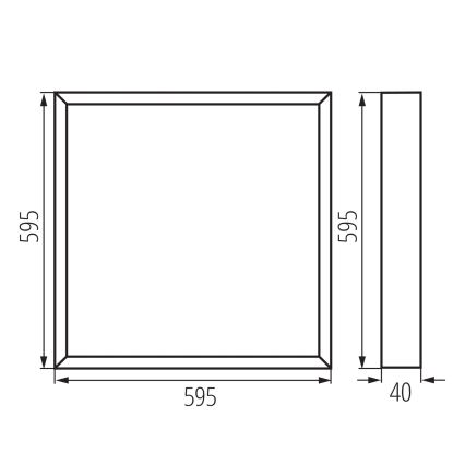 LED Přisazený panel BLINGO UAIO LED/40W/230V 3000/4000/6500K 60x60 cm CRI 90 UGR19
