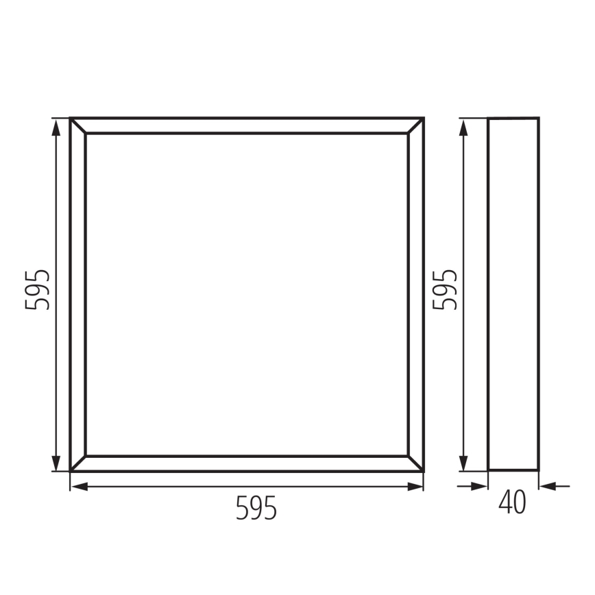 LED Přisazený panel BLINGO UAIO LED/40W/230V 3000/4000/6500K 60x60 cm CRI 90 UGR19
