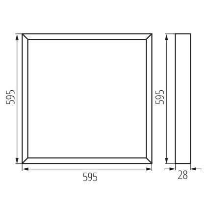 LED Podhledový panel BLINGO AIO LED/38W/230V 3000/4000/6500K 60x60 cm CRI 90