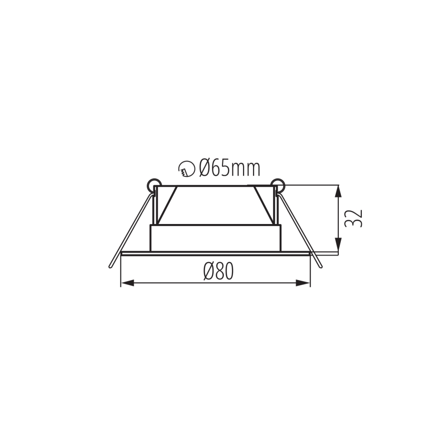 LED Podhledové svítidlo FIZU LED/4W/230V 3000/4000/6500K černá