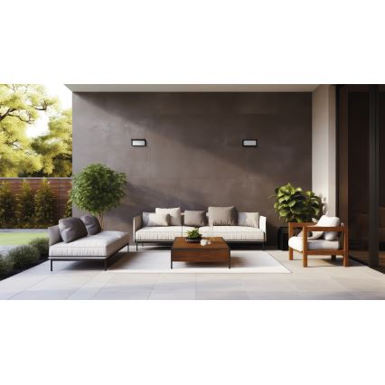 LED Venkovní nástěnné svítidlo LERTO LED/12W/230V IP54 černá