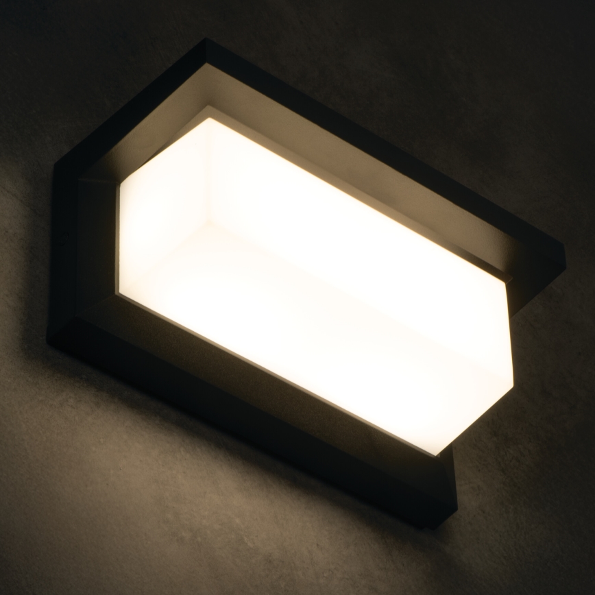 LED Venkovní nástěnné svítidlo LERTO LED/12W/230V IP54 černá