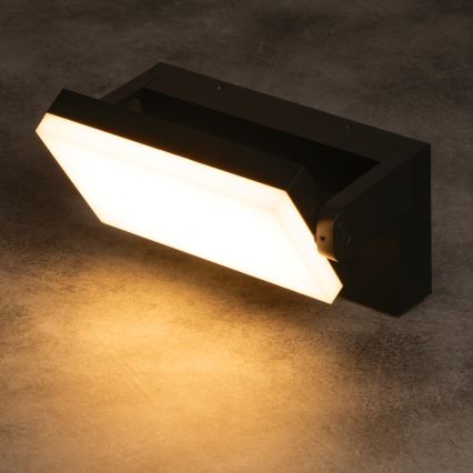 LED Venkovní nástěnné svítidlo se senzorem pohybu a soumraku XERTO LED/20W/230V 3000/4000/6500K IP44 černá