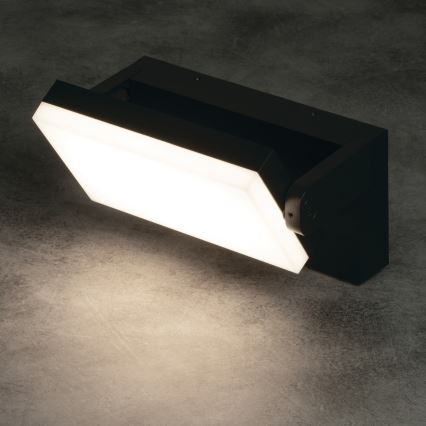 LED Venkovní nástěnné svítidlo se senzorem pohybu a soumraku XERTO LED/20W/230V 3000/4000/6500K IP44 černá
