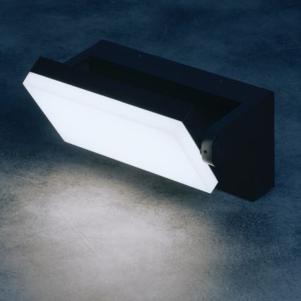 LED Venkovní nástěnné svítidlo se senzorem pohybu a soumraku XERTO LED/20W/230V 3000/4000/6500K IP44 černá