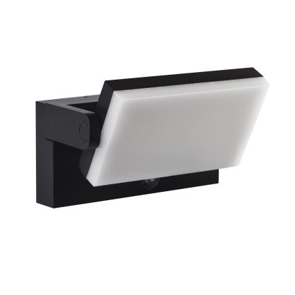LED Venkovní nástěnné svítidlo se senzorem pohybu a soumraku XERTO LED/20W/230V 3000/4000/6500K IP44 černá