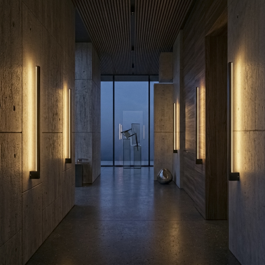 LED Venkovní nástěnné svítidlo YALTE LED/11W/230V 3000/4000/6500K 81,5 cm IP54 černá