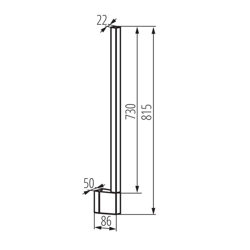 LED Venkovní nástěnné svítidlo YALTE LED/11W/230V 3000/4000/6500K 81,5 cm IP54 černá