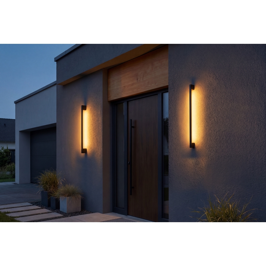 LED Venkovní nástěnné svítidlo YALTE LED/8,5W/230V 3000/4000/6500K 93 cm IP54 černá