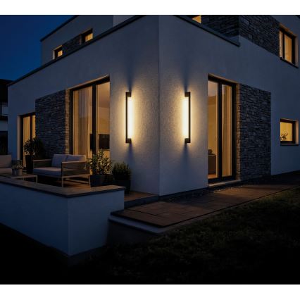 LED Venkovní nástěnné svítidlo YALTE LED/8,5W/230V 3000/4000/6500K 93 cm IP54 černá