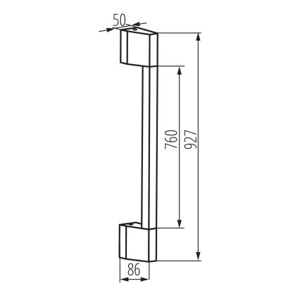 LED Venkovní nástěnné svítidlo YALTE LED/8,5W/230V 3000/4000/6500K 93 cm IP54 černá