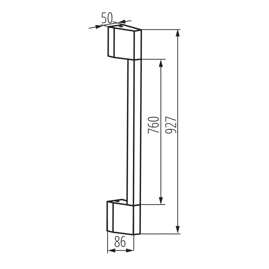 LED Venkovní nástěnné svítidlo YALTE LED/8,5W/230V 3000/4000/6500K 93 cm IP54 černá