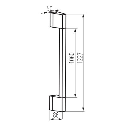LED Venkovní nástěnné svítidlo YALTE LED/12W/230V 3000/4000/6500K 123 cm IP54 černá