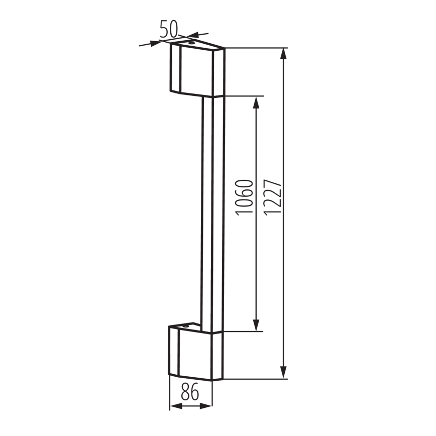 LED Venkovní nástěnné svítidlo YALTE LED/12W/230V 3000/4000/6500K 123 cm IP54 černá