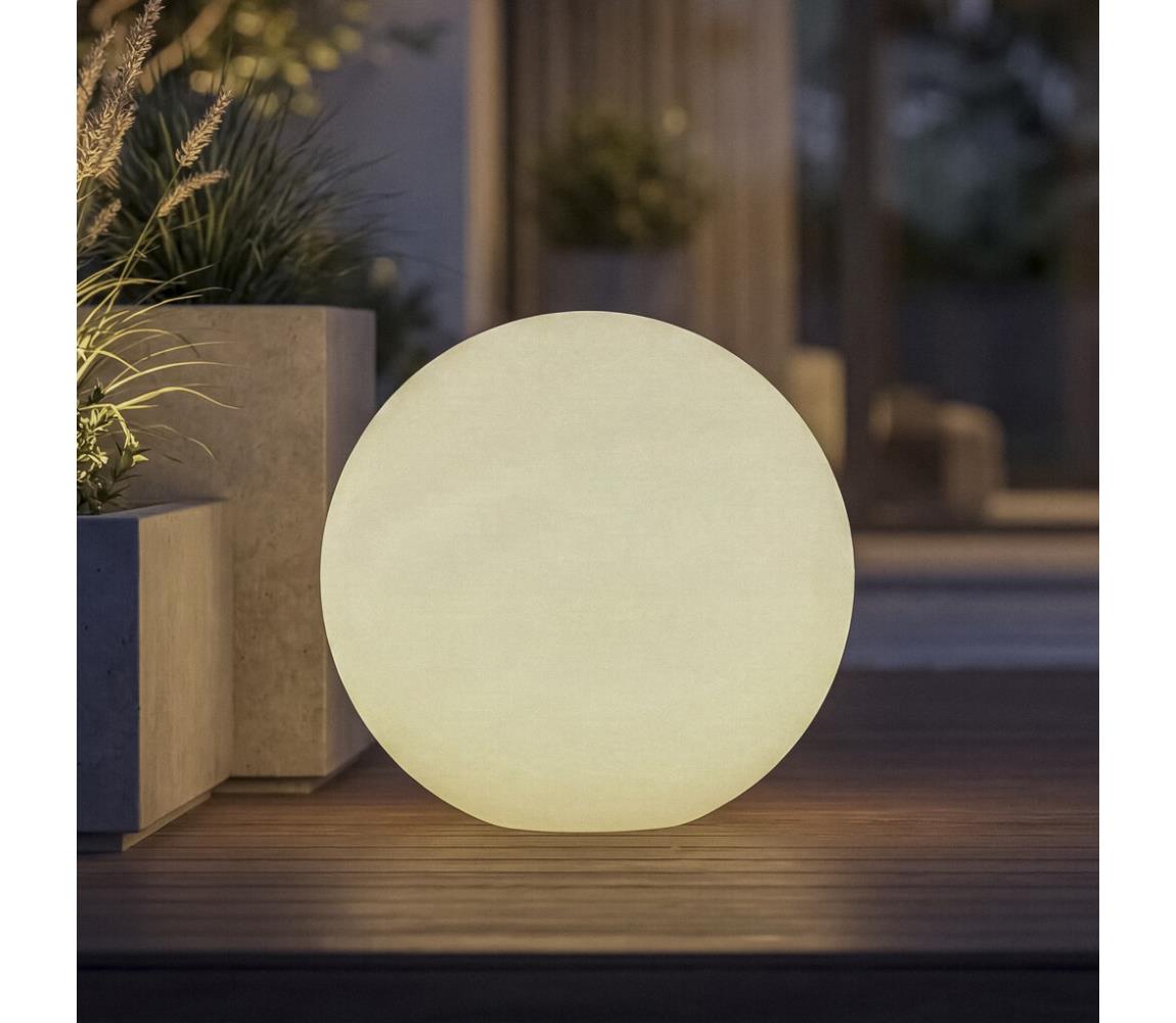 45931 - Venkovní lampa STONO 1xE27/20W/230V pr. 30 cm IP65 bílá 45931 – Alasans