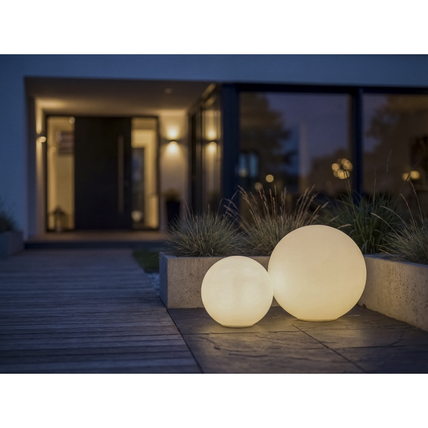 Venkovní lampa STONO 1xE27/20W/230V pr. 30 cm IP65 bílá