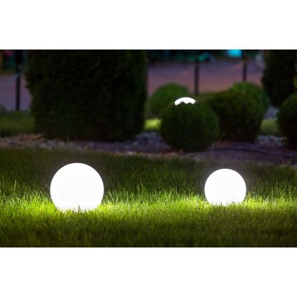 Venkovní lampa STONO 1xE27/20W/230V pr. 30 cm IP65 bílá