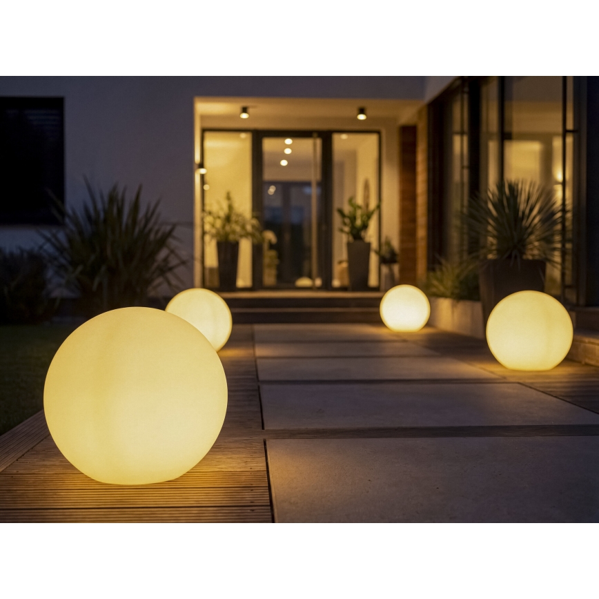 Venkovní lampa STONO 1xE27/20W/230V pr. 30 cm IP65 bílá