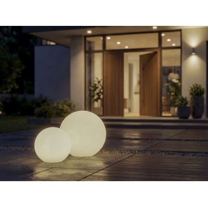 Venkovní lampa STONO 1xE27/20W/230V pr. 40 cm IP65 bílá