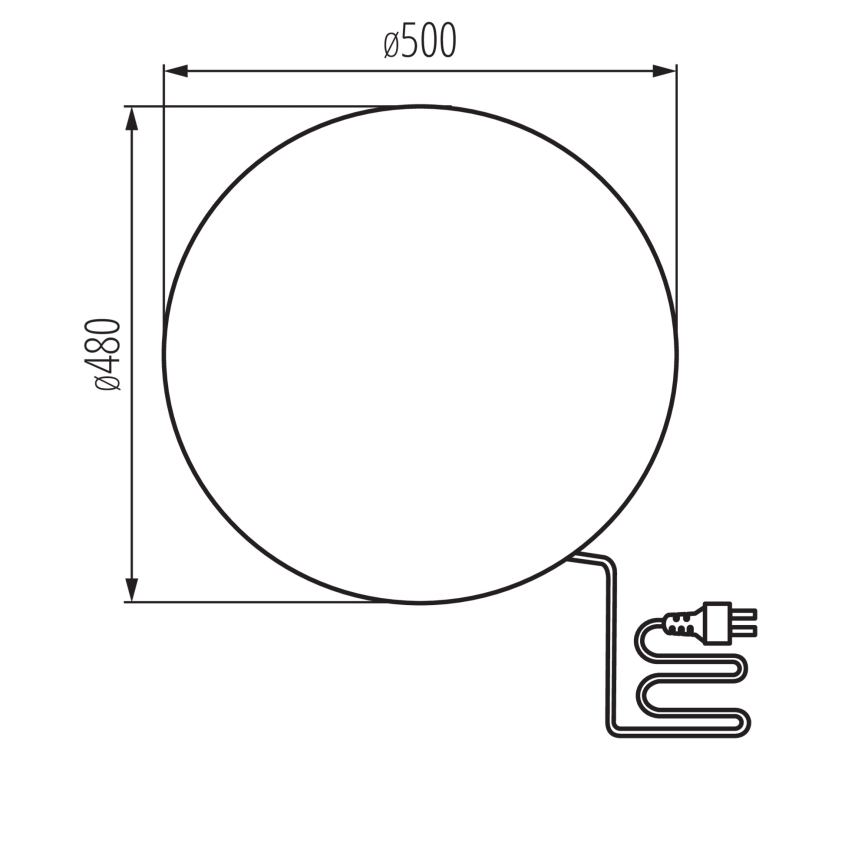 Venkovní lampa STONO 1xE27/20W/230V pr. 50 cm IP65 bílá