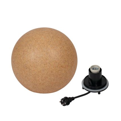 Venkovní lampa STONO 1xE27/20W/230V pr. 30 cm IP65 béžová