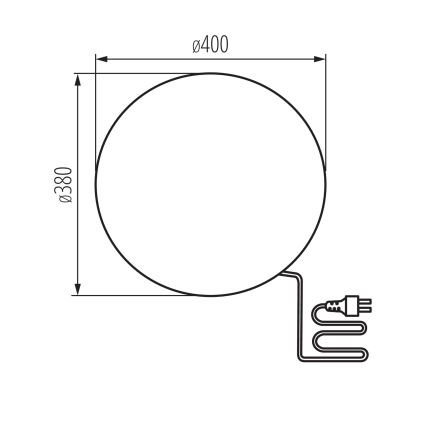 Venkovní lampa STONO 1xE27/20W/230V pr. 40 cm IP65 béžová