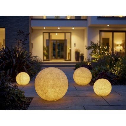 Venkovní lampa STONO 1xE27/20W/230V pr. 50 cm IP65 béžová
