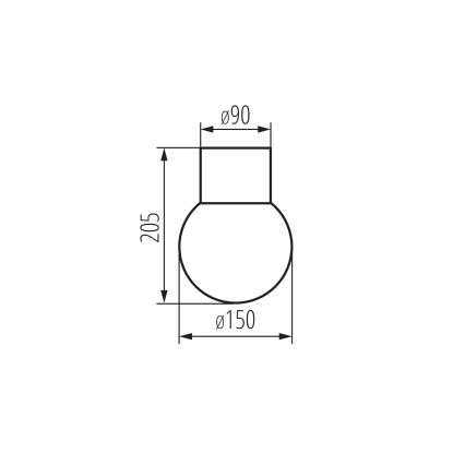 Venkovní bodové svítidlo STONO 1xE27/15W/230V IP65 antracit