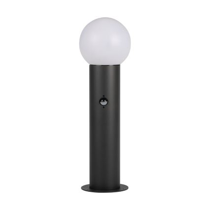 Venkovní lampa se senzorem pohybu a soumraku STONO 1xE27/15W/230V 50 cm IP65 antracit