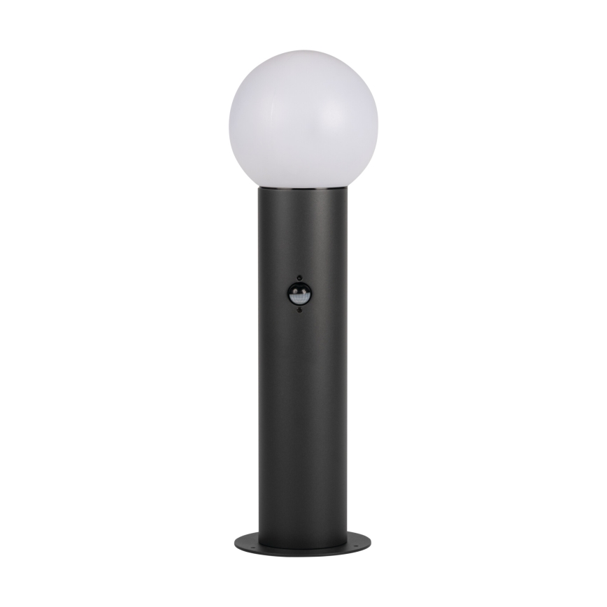 Venkovní lampa se senzorem pohybu a soumraku STONO 1xE27/15W/230V 50 cm IP65 antracit