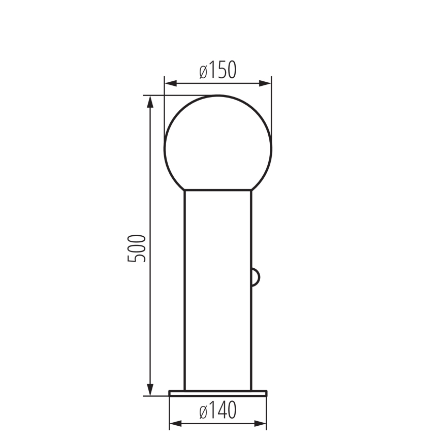 Venkovní lampa se senzorem pohybu a soumraku STONO 1xE27/15W/230V 50 cm IP65 antracit