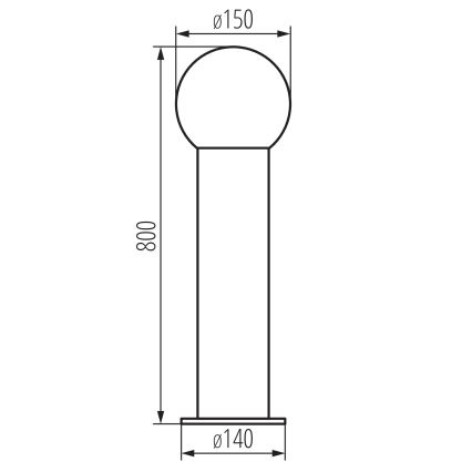 Venkovní lampa STONO 1xE27/15W/230V 80 cm IP65 antracit