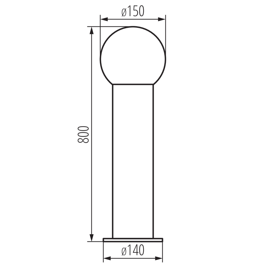 Venkovní lampa STONO 1xE27/15W/230V 80 cm IP65 antracit