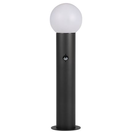 Venkovní lampa se senzorem pohybu a soumraku STONO 1xE27/15W/230V 80 cm IP65 antracit