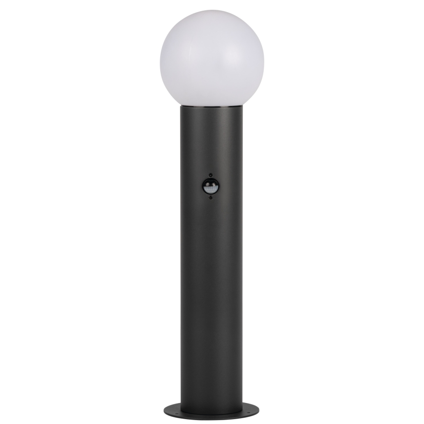 Venkovní lampa se senzorem pohybu a soumraku STONO 1xE27/15W/230V 80 cm IP65 antracit