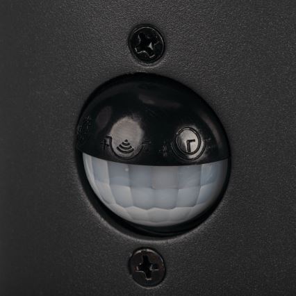 Venkovní lampa se senzorem pohybu a soumraku STONO 1xE27/15W/230V 80 cm IP65 antracit