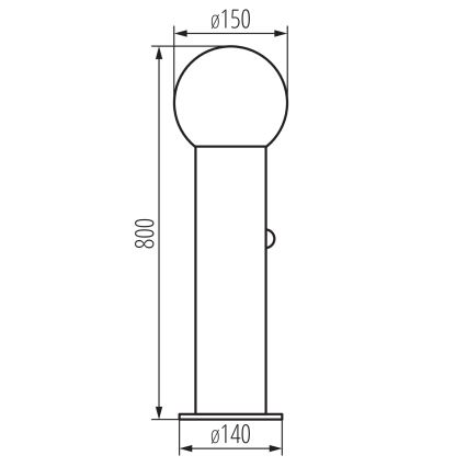 Venkovní lampa se senzorem pohybu a soumraku STONO 1xE27/15W/230V 80 cm IP65 antracit