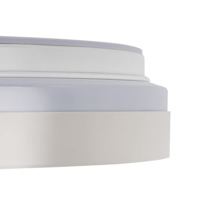 LED Stmívatelné stropní svítidlo LIXAN LED/65W/230V 3000-6500K pr. 48,6 cm bílá/stříbrná + dálkové ovládání
