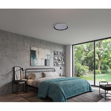LED Stmívatelné stropní svítidlo LIXAN LED/65W/230V 3000-6500K pr. 48,6 cm bílá/černá + dálkové ovládání