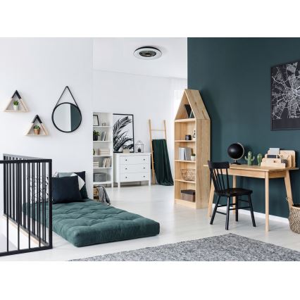 LED RGBW Stmívatelné stropní svítidlo s ventilátorem PLAVE PAN LED/48W/230V 3000-6500K pr. 60 cm černá + dálkové ovládání