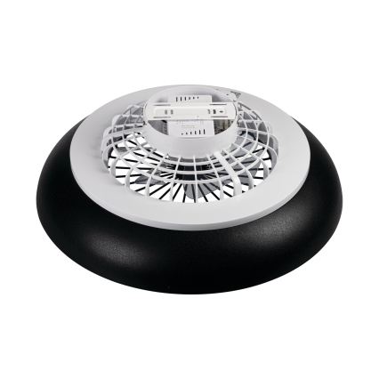 LED RGBW Stmívatelné stropní svítidlo s ventilátorem PLAVE PAN LED/48W/230V 3000-6500K pr. 60 cm černá + dálkové ovládání