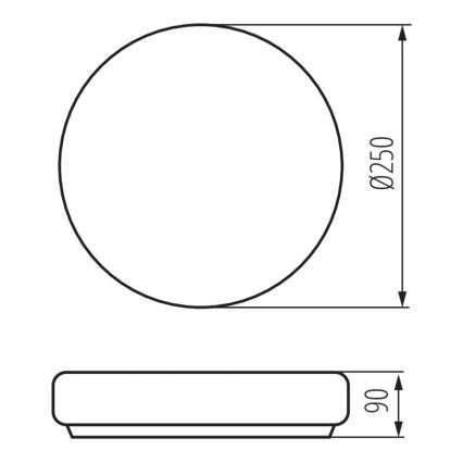 Koupelnové stropní svítidlo PERAZ 1xE27/15W/230V pr. 25 cm IP44