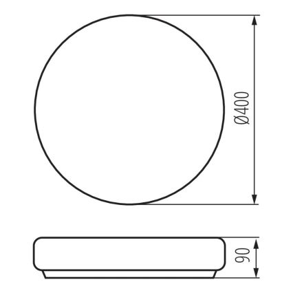 Koupelnové stropní svítidlo PERAZ 2xE27/15W/230V pr. 40 cm IP44